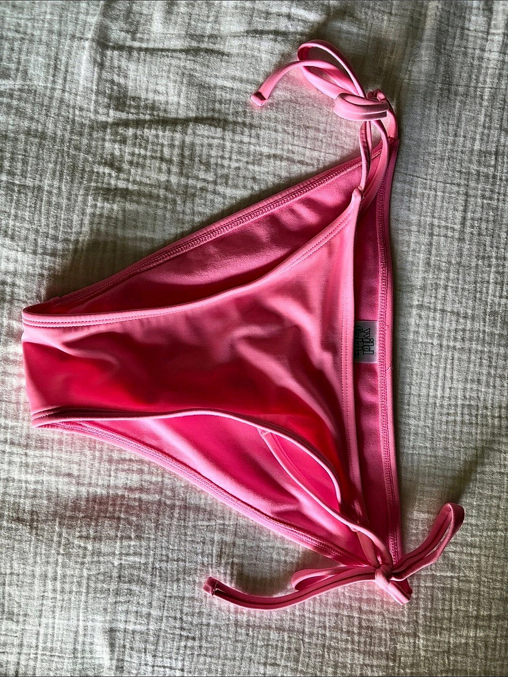 Wild Fable Low-Rise Side-Tie Bikini Bottom Pink Small Like New